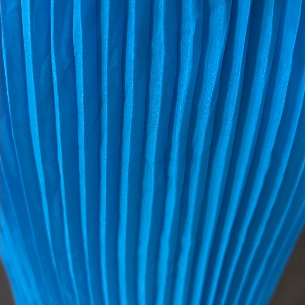 Sam Edelman Vibrant Blue Pleated Midi Dress - Picture 2 of 7